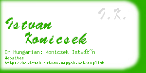 istvan konicsek business card
